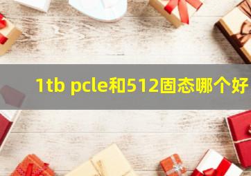 1tb pcle和512固态哪个好